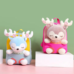 Nylon Cartoon Children's Plush Backpack Lightweight Waterproof Schoolbag