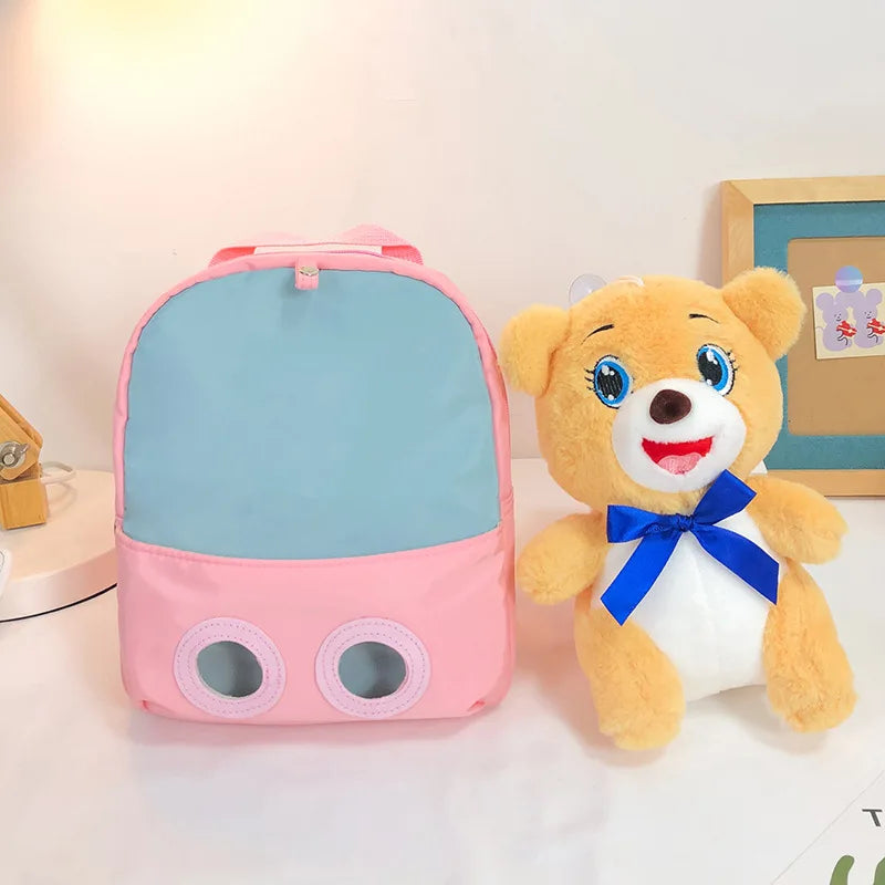 Nylon Cartoon Children's Plush Backpack Lightweight Waterproof Schoolbag