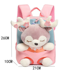 Nylon Cartoon Children's Plush Backpack Lightweight Waterproof Schoolbag
