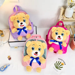 Nylon Cartoon Children's Plush Backpack Lightweight Waterproof Schoolbag