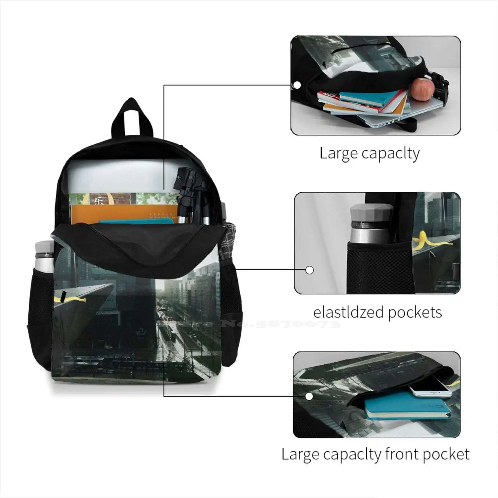 King Kong Banana Town Large Capacity Backpack