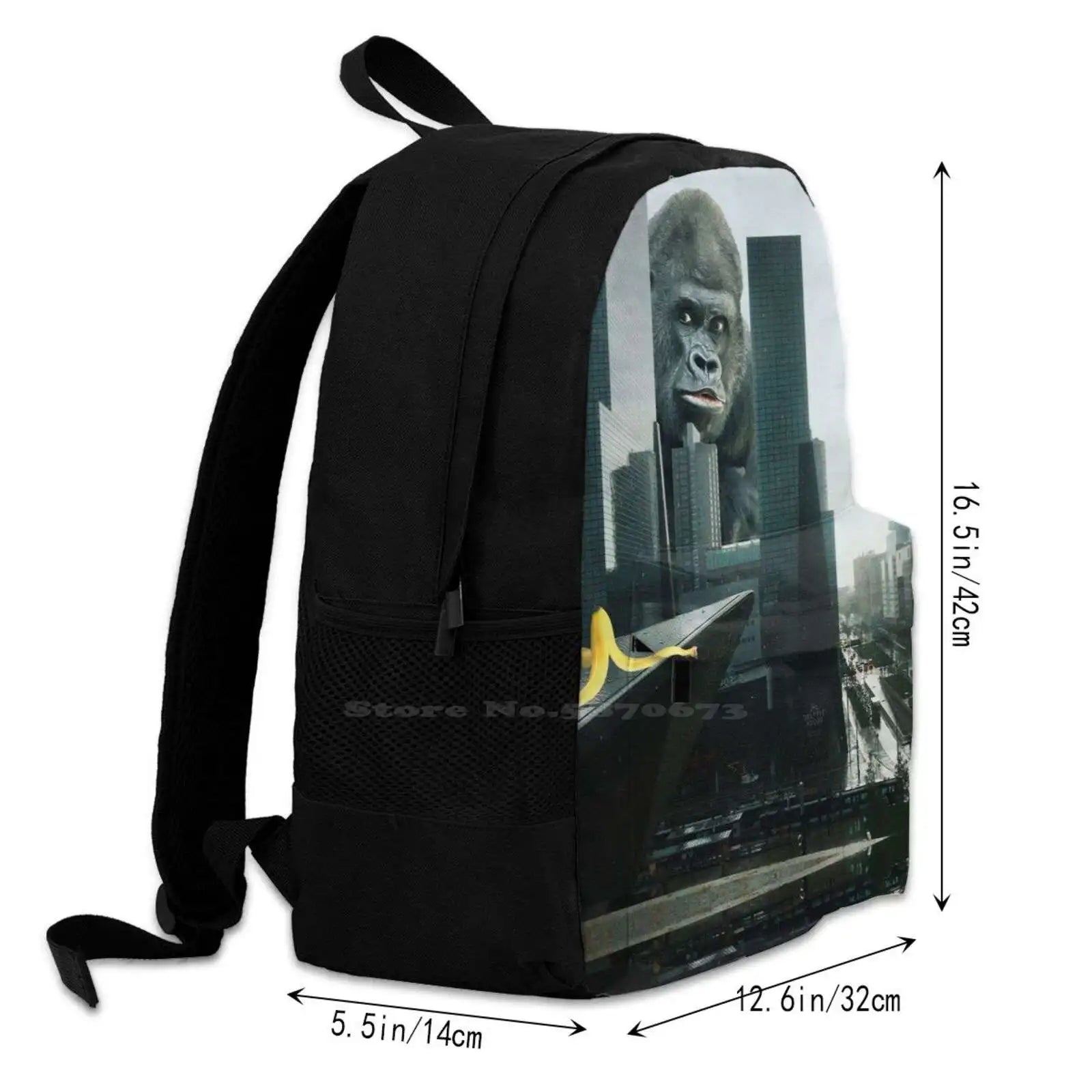 King Kong Banana Town Large Capacity Backpack