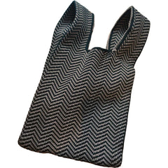 Eco Woolen Plaid Cloth Tote Bag for Women