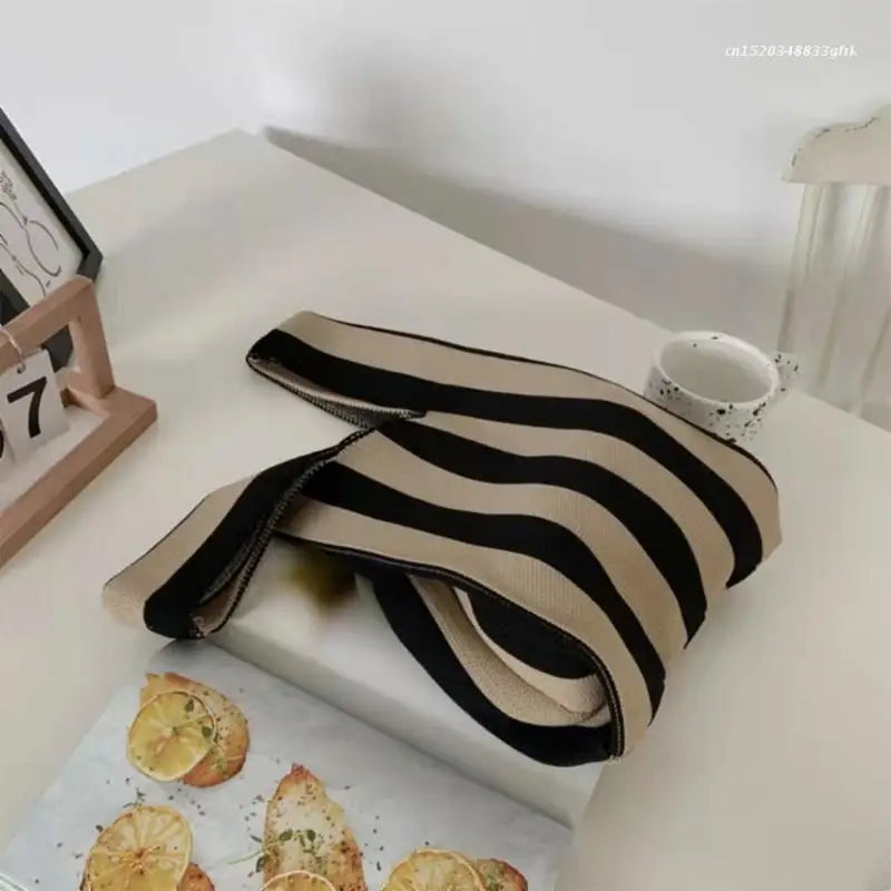 Knitting Women Handbag Shoulder Bag Big Tote Shopping Wristlet Bag