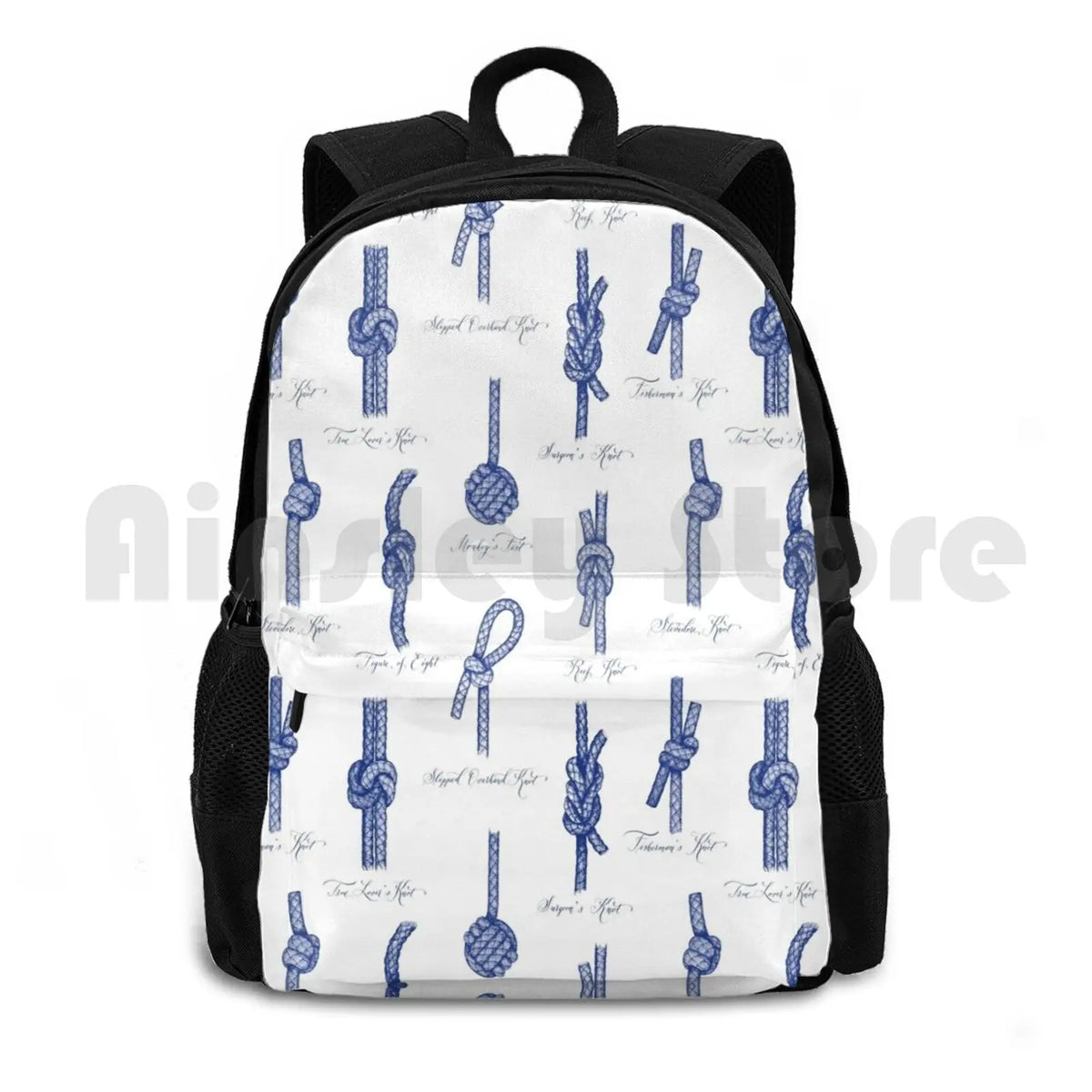 Maritime Marine Knots Outdoor Hiking Backpack Navy Climbing Sports Bag