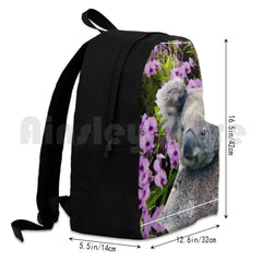 Koala And Orchids Outdoor Hiking Backpack Waterproof Camping Travel