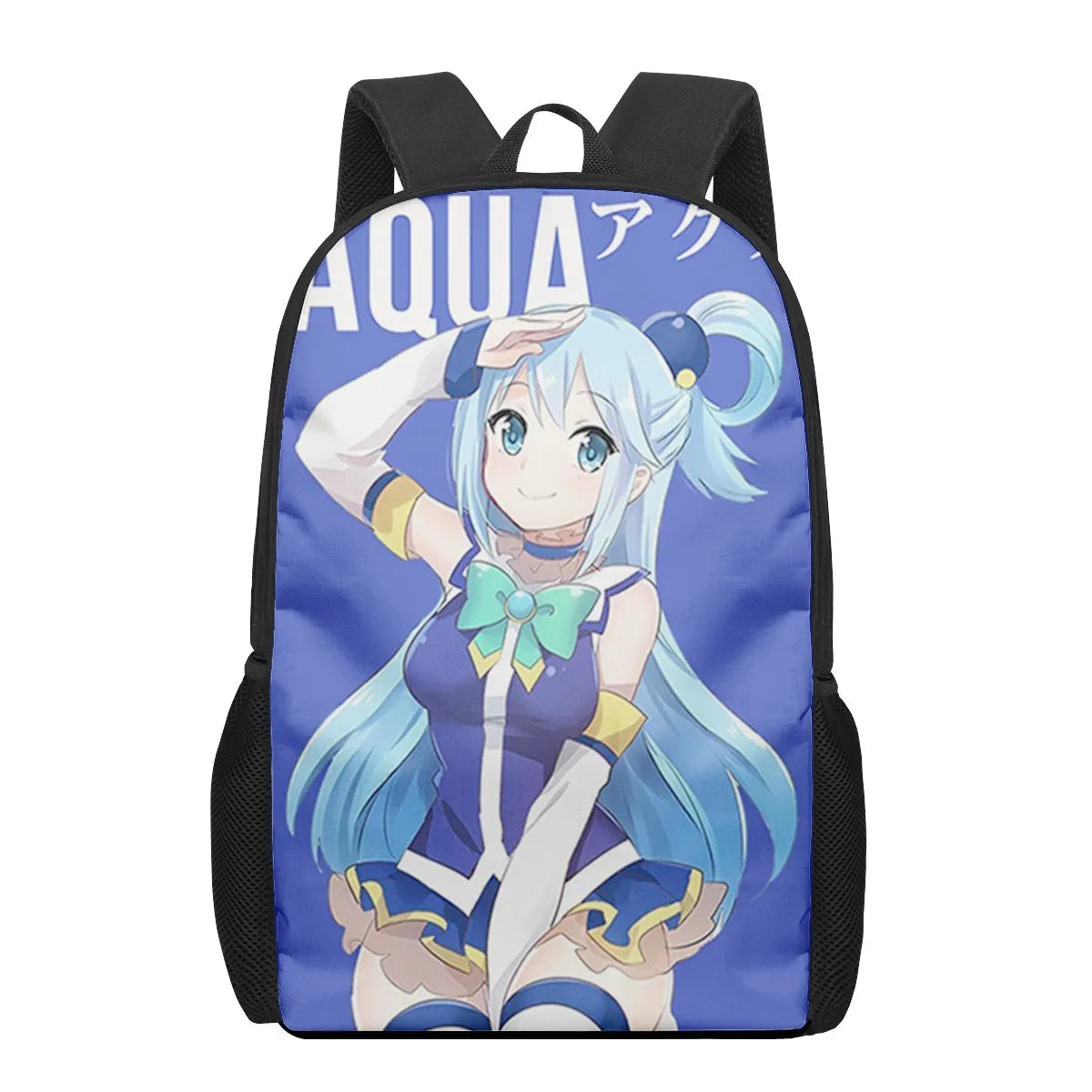 Konosuba Aqua Anime Print Men Backpack School Bags for Teenage
