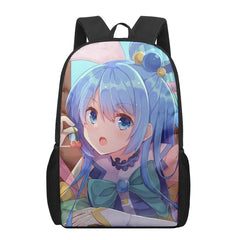 Konosuba Aqua Anime Print Men Backpack School Bags for Teenage