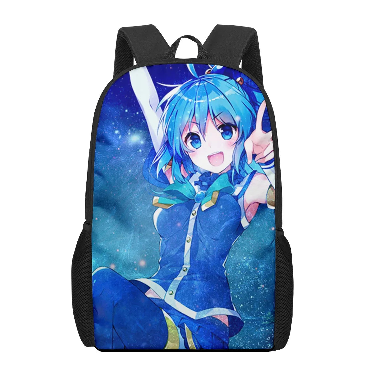 Konosuba Aqua Anime Print Men Backpack School Bags for Teenage