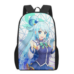 Konosuba Aqua Anime Print Men Backpack School Bags for Teenage