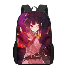 Konosuba Megumin Anime 3D Pattern School Bag for Children Girls Boys