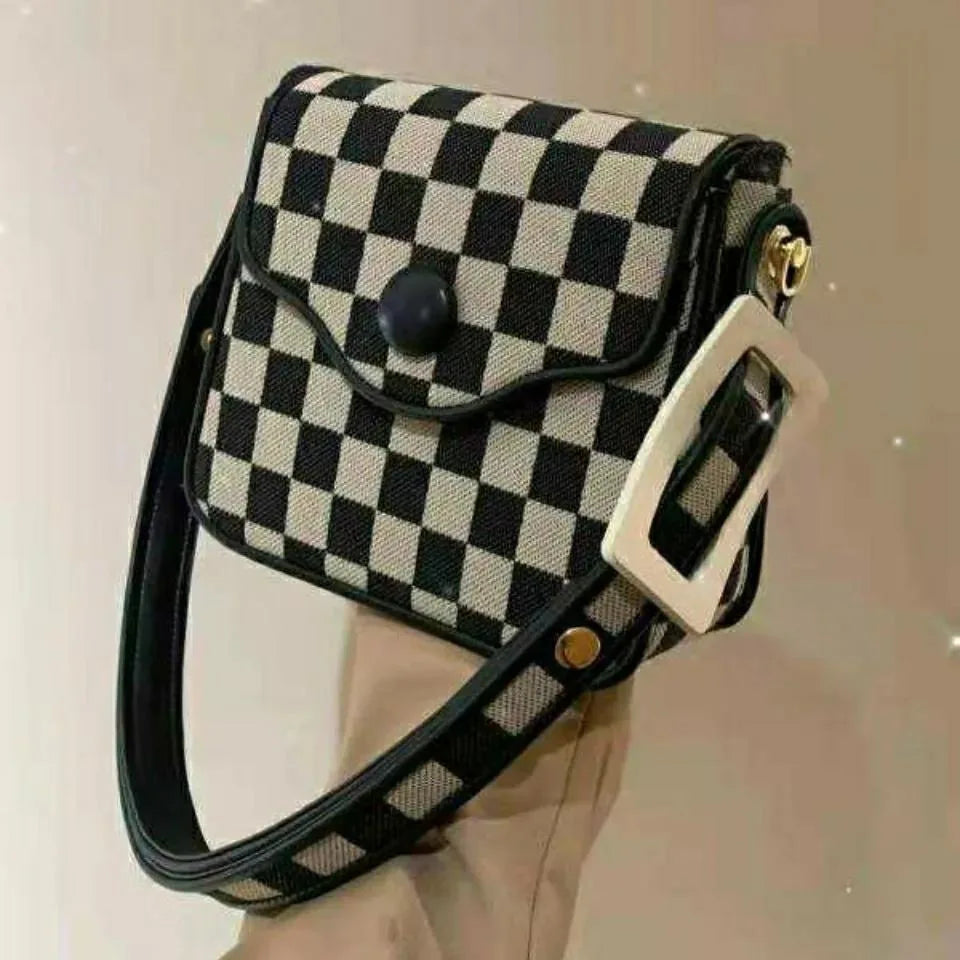 Korea Autumn Winter Lattice Chain Shoulder Bag Personalized Handbag