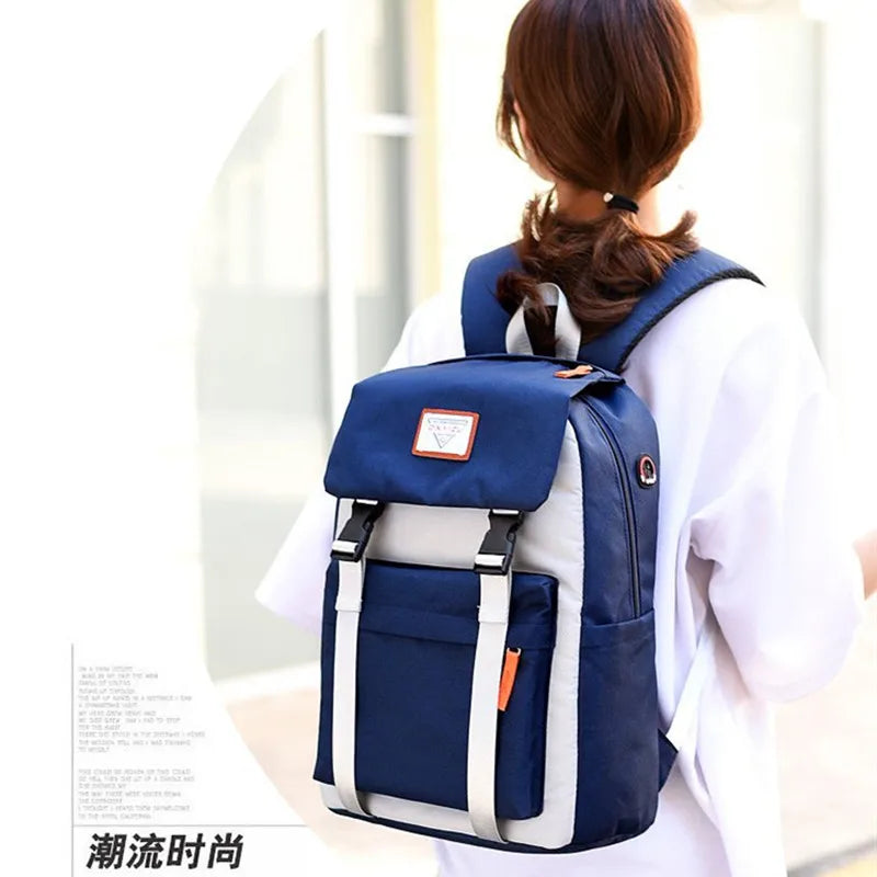 Korea Style Women Casual Backpack Teenager Girls Shoulder Bags Pink
