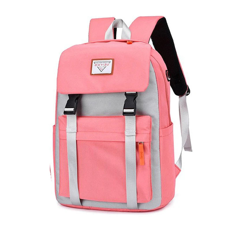 Korea Style Women Casual Backpack Teenager Girls Shoulder Bags Pink