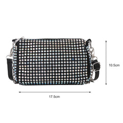 Rhinestone Shoulder Messenger Bag Diamond Handbag Women Business Travel