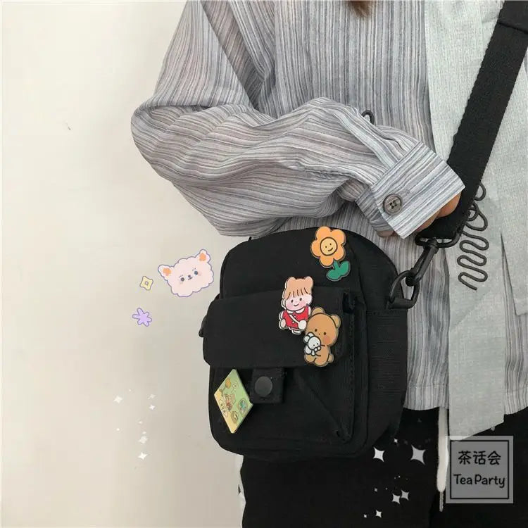 Youth Girls Crossbody Bag Harajuku Cartoon Shoulder Purse