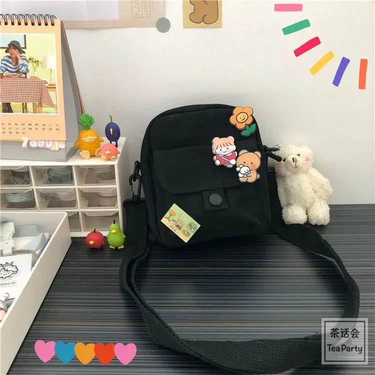 Youth Girls Crossbody Bag Harajuku Cartoon Shoulder Purse