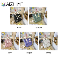 Nylon Shoulder Backpack Schoolbag Multi-function Travel Totes Bags