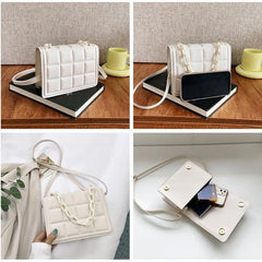 Embossed Flap Crossbody Bag Mini Purses and Handbags for Women