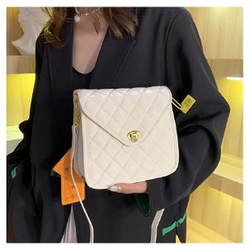 Small Square Bag Women's Leather Shoulder Crossbody Bag
