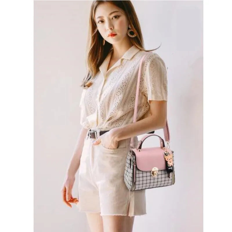 Plaid Women's Bag Shoulder Bag Diagonal Package Crossbody Bag Baogesmall