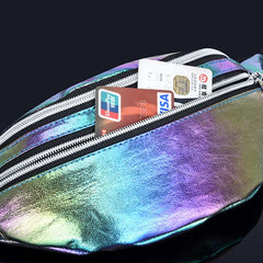 Holographic Fanny Pack Laser Waist Bag Girls Women Belt Bag