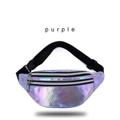 Holographic Fanny Pack Laser Waist Bag Girls Women Belt Bag