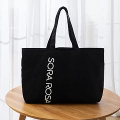 Large-Capacity One-Shoulder Women's Bag Solid Japanese Canvas Bag