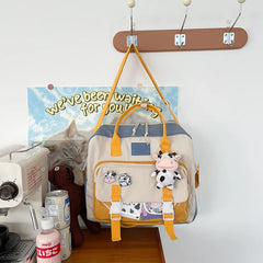 Multifunctional Backpack Teen Girl Cow Travel Bag Small School Bags
