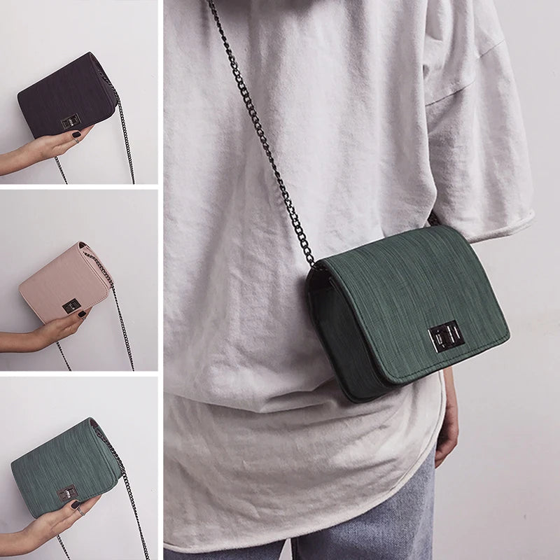 Small Square Chain Messenger Bag Tote Handbag