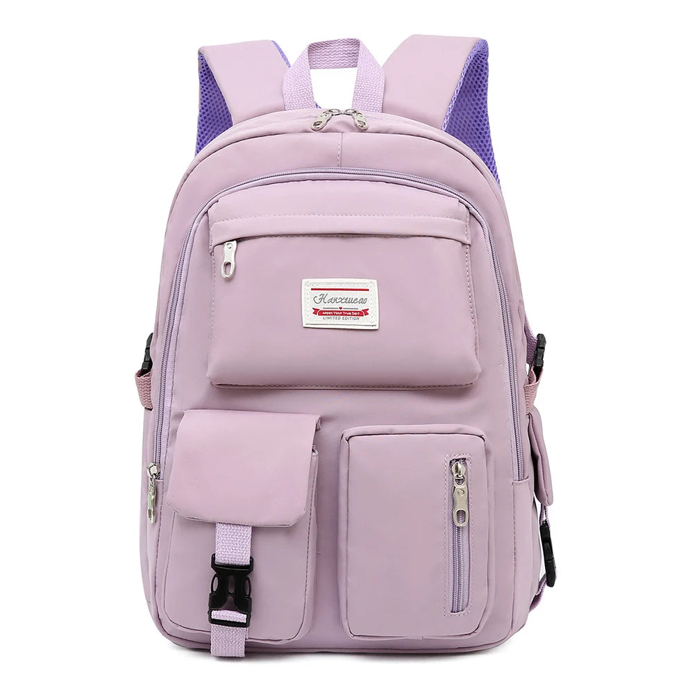 Nylon School Backpack Reflective School Bags for Girl Princess Waterproof Bag