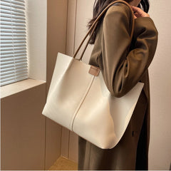 PU Leather Shoulder Bag for Women Tote Shopping Large Handbag