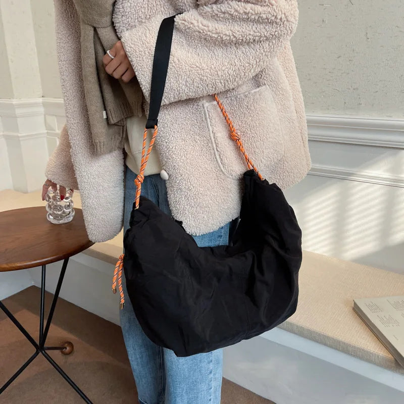 Nylon Shoulder Crossbody Bag for Women Large Handbags