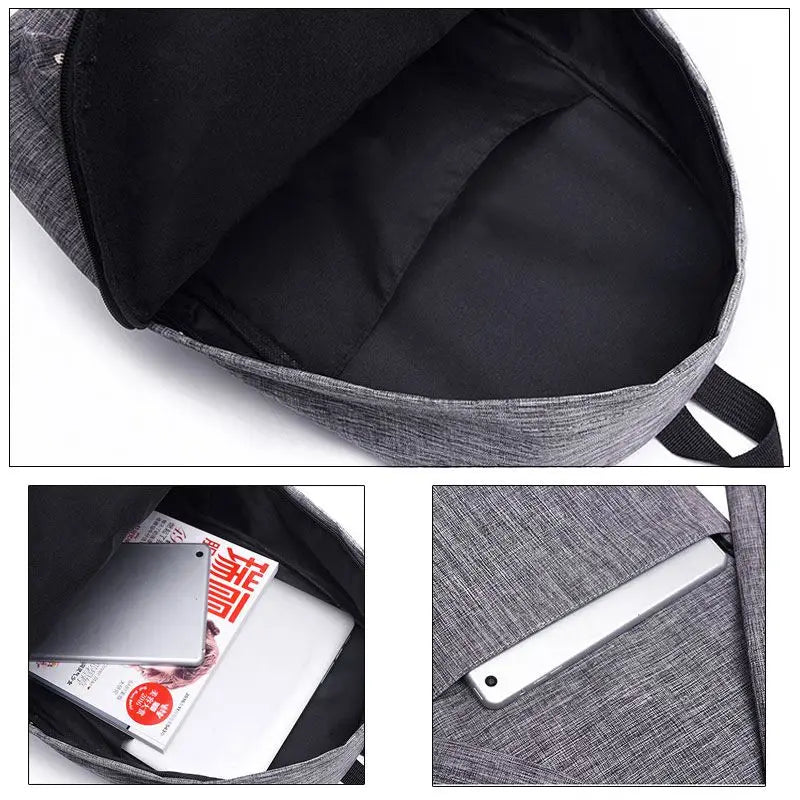 Canvas School Laptop Backpack for Teenagers Travel Bagpack Rucksack