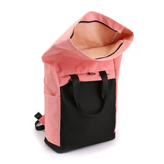 Pink Canvas Backpack for Women - Summer Travel School Bag