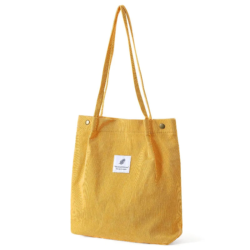 Corduroy Women's Canvas Shoulder Tote Bag