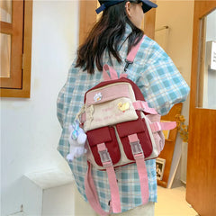 Waterproof Canvas Small Mini Backpack For Women Travel School Bag