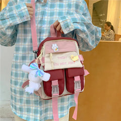 Waterproof Canvas Small Mini Backpack For Women Travel School Bag