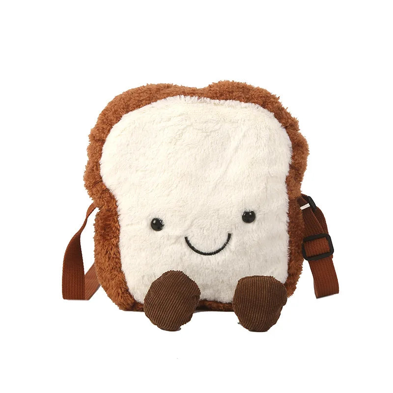 Toast Bread Duck Plush Bag Girl Student Messenger Bags Women Shoulder Bag