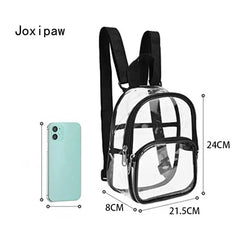 Women's Transparent PVC Backpack Waterproof Outdoor School Bag