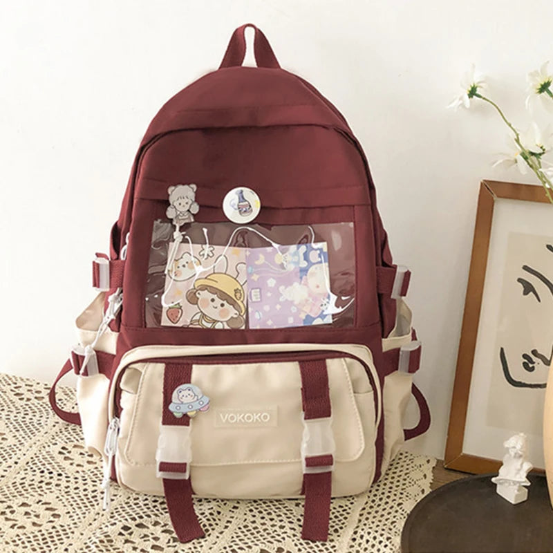 Waterproof Women Backpacks Teenager Girl BookBags Laptop Rucksack