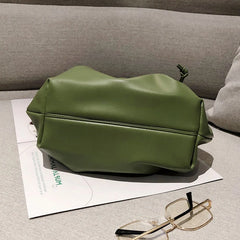 Pleated Crossbody Bag Soft-Faced PU Shoulder Bag