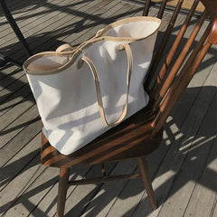 Canvas Shoulder Bag Student Handbag Shopping Bag