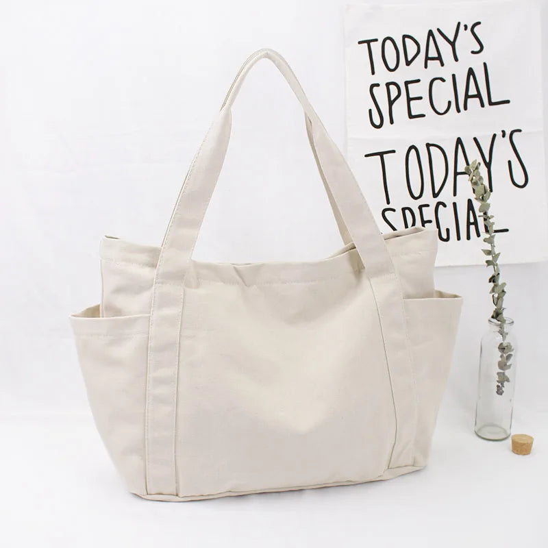 Women Literature Art Canvas Bag Large Capacity Single Shoulder Bags