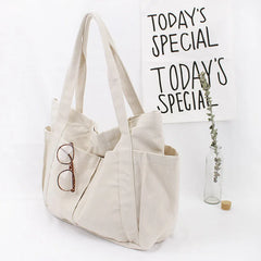 Women Literature Art Canvas Bag Large Capacity Single Shoulder Bags