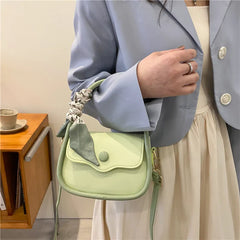 Women's PU Leather Handbag Small Square Bag Messenger Bag