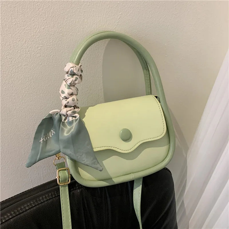 Women's PU Leather Handbag Small Square Bag Messenger Bag