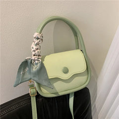 Women's PU Leather Handbag Small Square Bag Messenger Bag