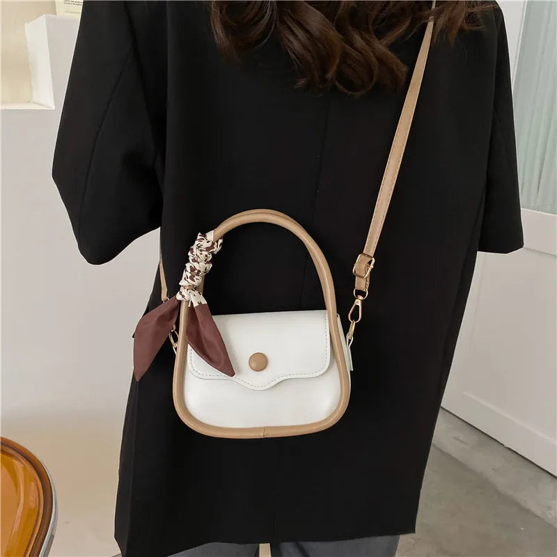 Women's PU Leather Handbag Small Square Bag Messenger Bag