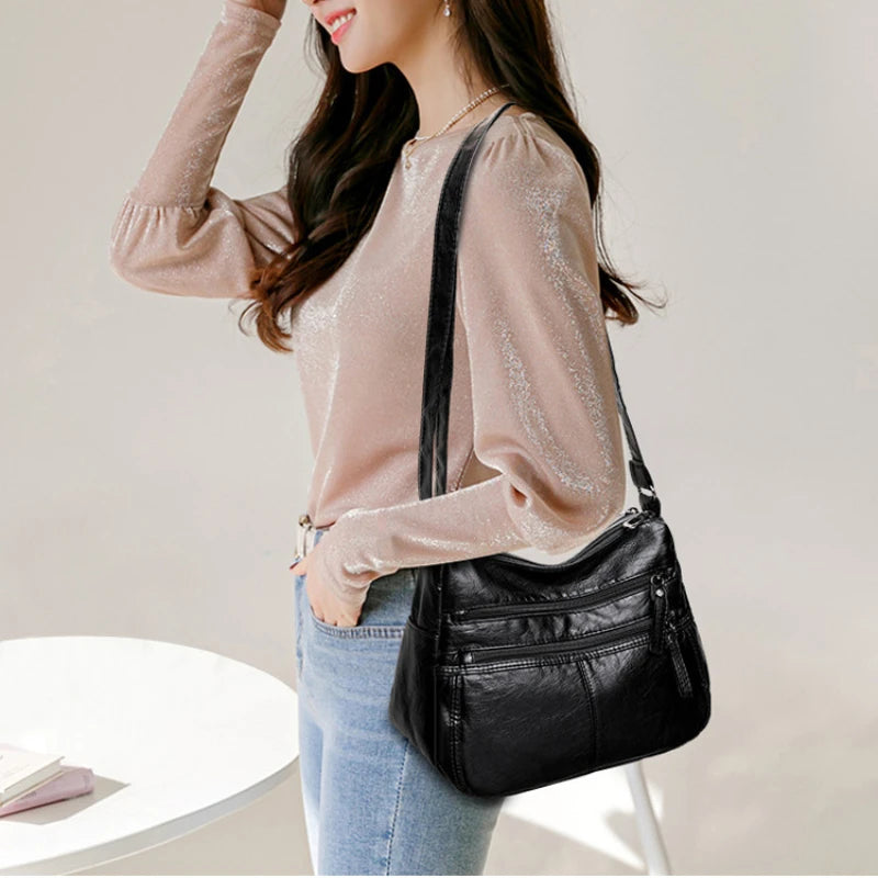 Women's Crossbody Bag Pu Leather Small Shoulder Handbag
